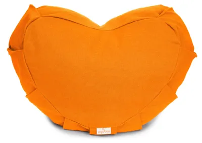 Produktbild von yogabox Meditationskissen Zafu ZEN Halbmond BASIC mit ZIP - orange 42 x 42 x 15 cm  Buchweizenschalen