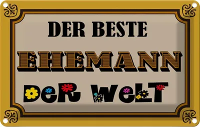 Produktbild von vianmo Blechschild 20x30 cm der beste Ehemann Welt Familie Freunde