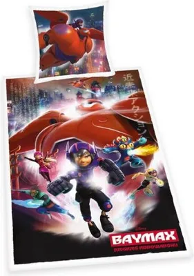 Produktbild von Baymax Bettwäsche 135x200 + 80x80 cm Disney Renforce Wendebettwäsche, 2 teilig