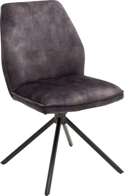 Produktbild von Esszimmerstuhl >Ottawa< in Anthrazit - 52x89x64 (BxHxT) 180 °drehbar