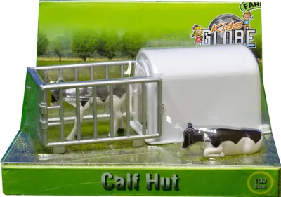 Immagine prodotto di Kids Globe Kälber Iglu mit 2 Kälber, Maßstab 1:32, Bauernhof, Spielfigur, Stall