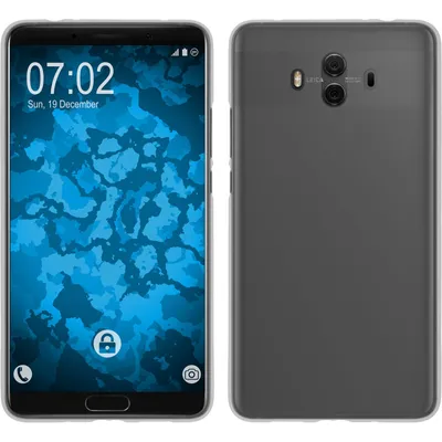 Produktbild von PhoneNatic Case kompatibel mit Huawei Mate 10 - weiß Silikon Hülle matt Cover