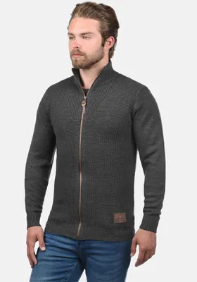 Produktbild von SOLID SDTristian Herren Strickjacke Cardigan Feinstrick Pullover mit Stehkragen Reißverschluss Baumwollmischung Regular fit