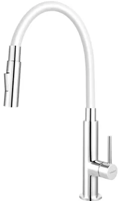 Produktbild von Stehende Mischer Schlauchhahn Weiss Ferro