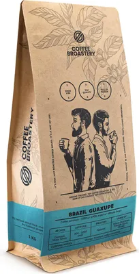 Produktbild von Coffee Broastery - Kaffeebohnen Brazil Guaxupe 1kg - Frisch Geröstet - Spezialitäten Kaffee - 100% Arabica - Mittelhelle Röstung - Ganze Bohne