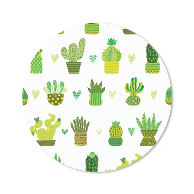 Produktbild von MuchoWow® Mauspad Mousepad Sukkulenten - Muster - Kaktus 30x30 cm - Mousepads - Maus Mat - Pad - Mausunterlage - Tischunterlage - Schreibtischmatten