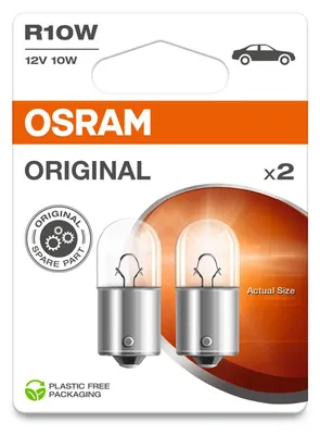 Produktbild von OSRAM ORIGINAL R10W BA15s 12 V/10 W (2er Blister)
