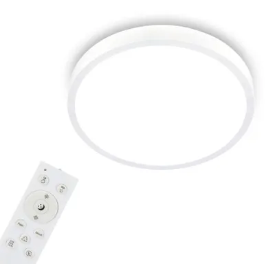 Immagine prodotto di BRILONER - Lampada da soffitto a LED RGBW, Lampada da soffitto a LED dimmerabile, colori di luce colorati, bianco neutro, lampada da parete, telecomando, bianco, Ø380x50 mm