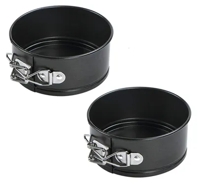 Produktbild von Mini Springform Set von 2 Stück, runde Backform von 11 cm mit Antihaftbeschichtung