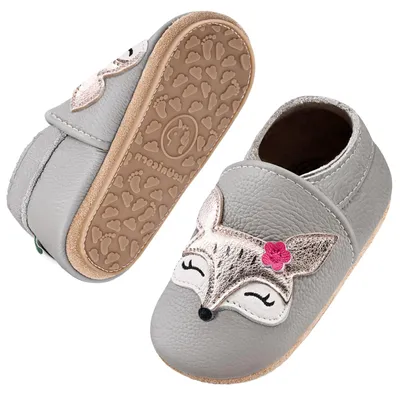 Produktbild von IceUnicorn Krabbelschuhe Baby Lauflernschuhe Weicher Leder Jungen Mädchen Leders
