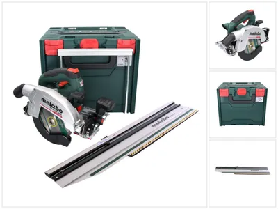 Obrázek produktu pro Metabo KS 18 LTX 66 BL Set akumulátorová okružní pila 18 V 165 mm ( 691194000 ) + příčná lišta + metaBOX - bez baterie, bez nabíječky