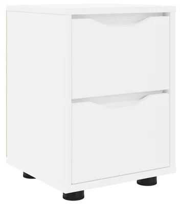 Productafbeelding van Nachtkastje met lade Wit 30,5 x 30 x 43 cm Bewerkt hout