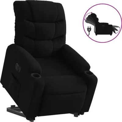 Produktbild von vidaXL Relaxsessel mit Aufstehhilfe Elektrisch Schwarz Stoff