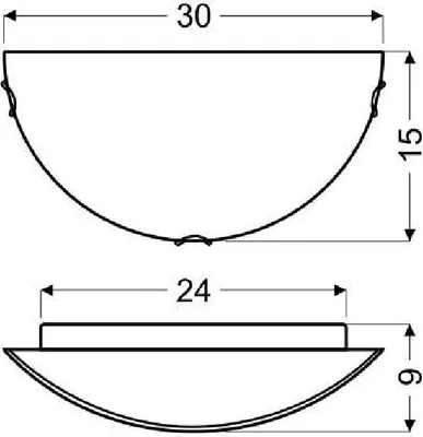 Immagine prodotto di Applique DUNA oro-bianca 1xE27x40W in vetro, dimensioni: 15x30x9 cm, IP20, Candellux
