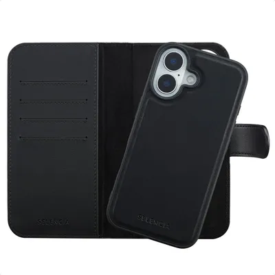 Produktbild von Selencia Olyn Abnehmbare Bookcase mit MagSafe iPhone 16 - Schwarz
