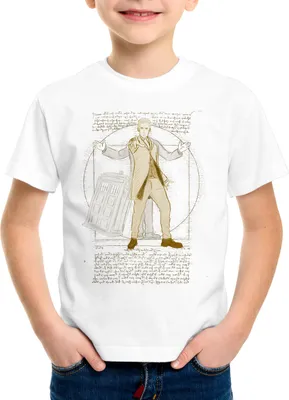 Produktbild von style3 Vitruvianischer Doktor Kinder T-Shirt zeitreise serie polizei notrufzelle