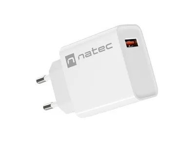 Immagine prodotto di Natec Caricatore USB Ribera 1X adattatore USB-A 18W, bianco