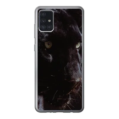 Produktbild von MuchoWow® Handyhülle Schutzhülle Hülle für Samsung Galaxy A52 5G Panther - Tier - Schwarz Silikon Softcase Handy Hülle - Umschlag