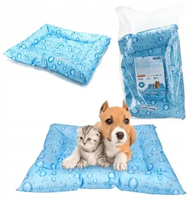 Produktbild von Kühlmatte für Tiere, groß, 65 cm x 55 cm, Nobleza – Schlafplatz für Hunde und Katzen