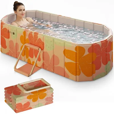 Produktbild von Tragbare Badewanne für Erwachsene, faltbar, nicht aufblasbar, Sitzbad, für Camping und Garten
