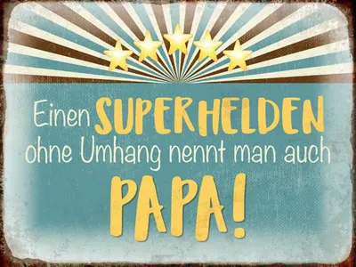 Produktbild von vianmo Holzschild 30x40 cm Superheld nennt man Papa