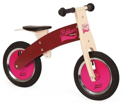 Image de Draisienne bois bikloon rose / bordeaux - janod - j03264 - velo
