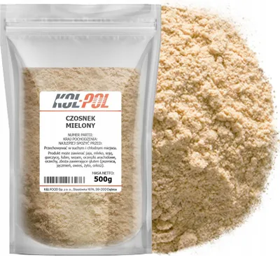 Zdjęcie produktu dla CZOSNEK MIELONY 500g Suszony aromatyczny przyprawa naturalna jakość Kol-Pol