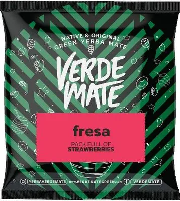 Obrázek produktu pro Verde Mate – vzorek čaje mate Fresa 50 g – silné lístky 5 mm, sušené na vzduchu – s mangem a maracujou – přírodní dávka energie – Yerba Mate z Brazílie