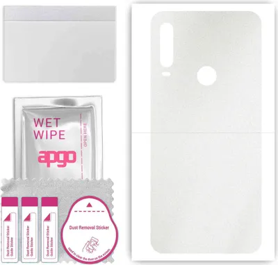 Produktbild von apgo Rückseite Schutzfolie, Skin, kompatibel mit alcatel 1SE (2020), Hinten Displayschutzfolie aus Vinylfolie, kratzfest, einfache Montage - Matt Transparent