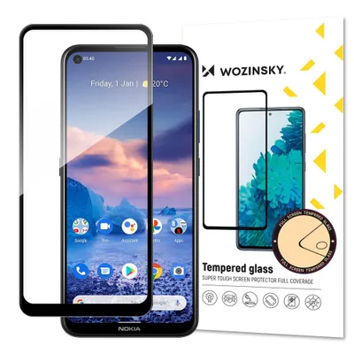 Zdjęcie produktu dla Wozinsky super wytrzymałe szkło hartowane Full Glue na cały ekran z ramką Case Friendly Nokia 5.4 czarny