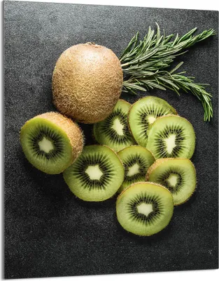Produktbild von Herdabdeckplatte 40x52 Glaskeramikkochfeld Abdeckung Spritzschutz Glasplatte Deko Schneidebrett, Schiefer Kiwi