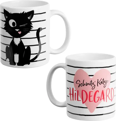 Produktbild von Ralf Schmitz Tasse - Hildegard Schmitz' Katze Kaffeetasse Becher Kaffeebecher aus Keramik 320 ml