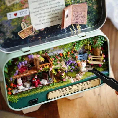 Produktbild von Lustige hölzerne Puzzle-Box, Theater, DIY, Miniatur-Puppenhaus, Modell, Heimdekoration, Kinderspielzeug, Geschenk