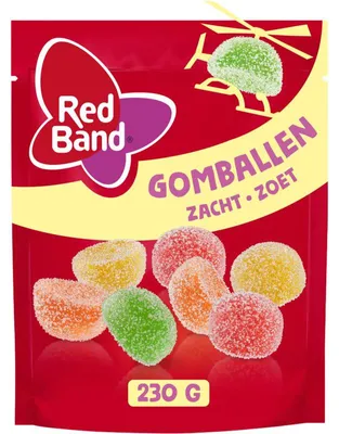 Immagine prodotto di Red Band Gomballen gomme da masticare alla frutta 230g – snack morbidi e colorati a base di orsetti gommosi