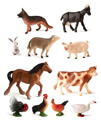 Productafbeelding van Boerderijdieren set, 11 figuren, Miniland
