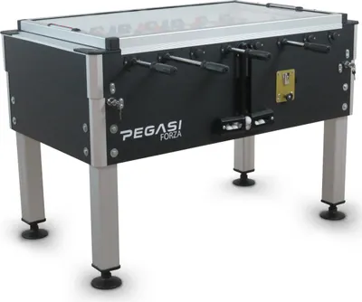 Produktbild von Pegasi Fußballtisch Forza Premium - Coin Drop - Kickertisch - Fussballtisch - Indoor Tischkicker- Fußball Tischspiel - Fussballtisch Erwachsene - Foosball Table - Schwarz