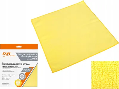 Zdjęcie produktu dla Ściereczka Z Mikrofibry Profesjonalna 38X35 Cm Żółta
