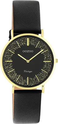 Produktbild von Oozoo Armbanduhr dunkelblau Edelstahl C20102 Vintage Damen Quarzuhr UOC20187