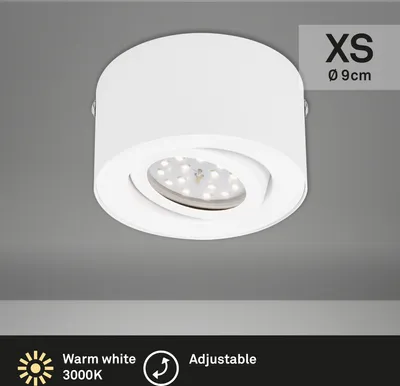 Produktbild von Stropné svietidlo BRILONER TUBE LED, otočné, teplé biele svetlo, biele, 9 x 5 cm