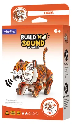 Produktbild von Mieredu 3D Puzzle Tiger - Lernspielzeug mit Sound für Kinder