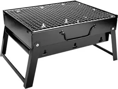Produktbild von Kohlegrill, Tragbar, Edelstahl, 35x26x20cm, Schwarz