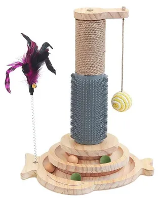 Produktbild von Omgoods – Interaktives Katzenspielzeug mit Kratzbaum und Ball