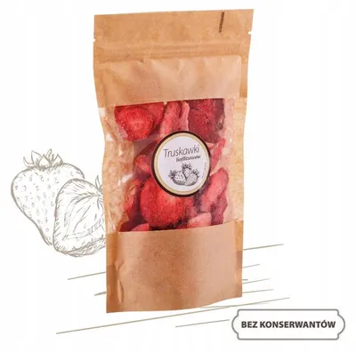 Zdjęcie produktu dla Truskawki LIOFILIZOWANE plastry 30g Bacówka