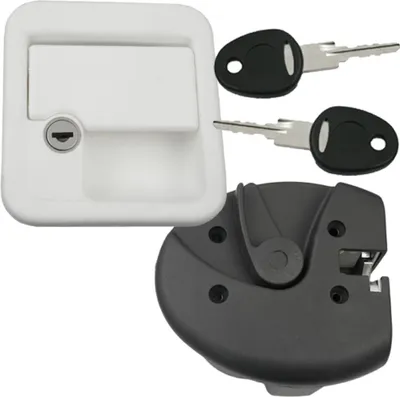 Image de Serrure de porte FAP Caravane blanc/noir