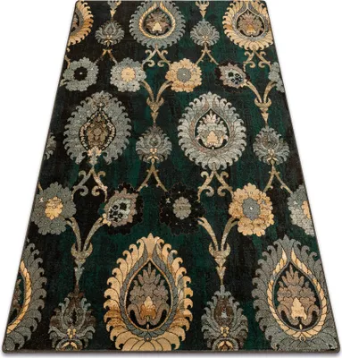 Produktbild von Wollteppich POLONIA Olivo Ornament patyna grün  Grün 300x400 cm