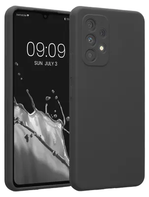 Zdjęcie produktu dla Etui silikonowe kwmobile do telefonu Samsung Galaxy A53 5G - miękka, gumowana obudowa ochronna w ciemnoszarym kolorze