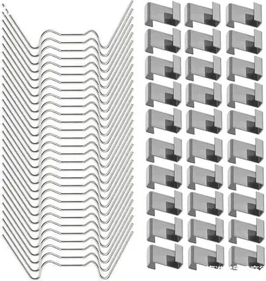 Produktbild von 25 Stück Gewächshaus klammern mit 25 Stück überlappung clips, Gewächshausklammern klammern Gewächshaus für Hohlkammerplatten, Gewächshaus Platten, Doppelstegplatten