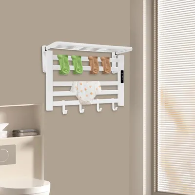 Immagine prodotto di Scaldasalviette - Scaldasalviette elettrico - Montaggio a parete - 3 livelli - Lega di alluminio -  - Bianco