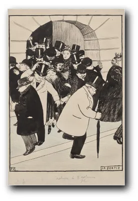 Immagine prodotto di Stampa artistica "La Sortie" di Félix Vallotton – 20x30 cm – non incorniciata