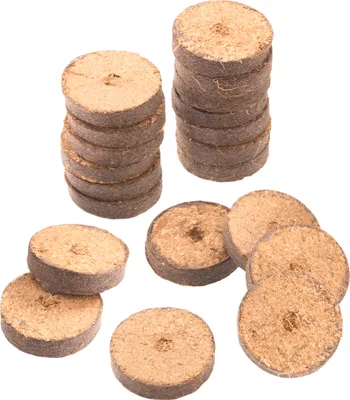Produktbild von Meister Kokos-Quelltabletten Ø 3,5 cm Praktisches Set mit 50 Stück Kokoserde